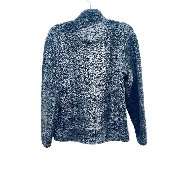 Simply Southern Women’s Jacket Faux Fur Sherpa Quarter Zip Pullover Gray Size S - Picture 4 of 12